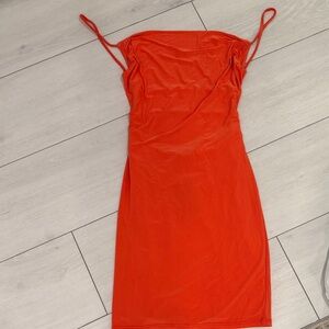 Vibrant Orange Mini Dress
